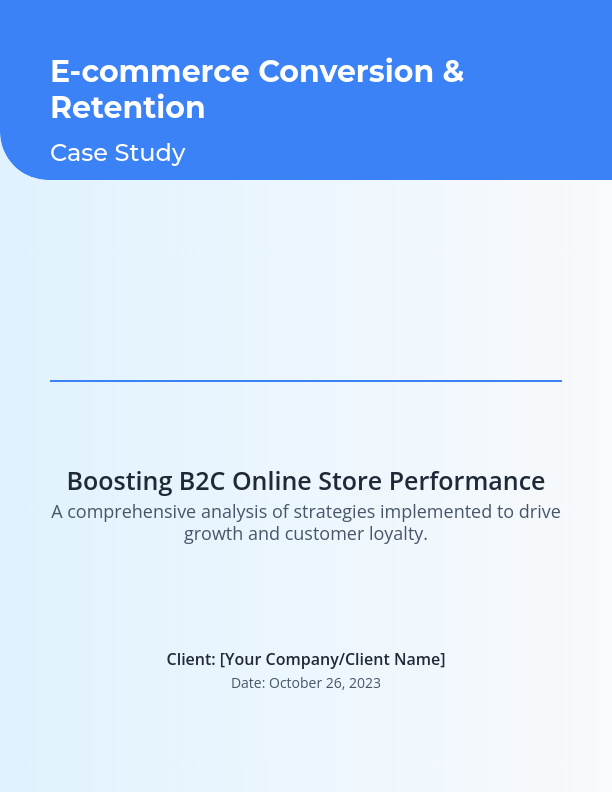 Ecommerce Conversion & Retention Case Study